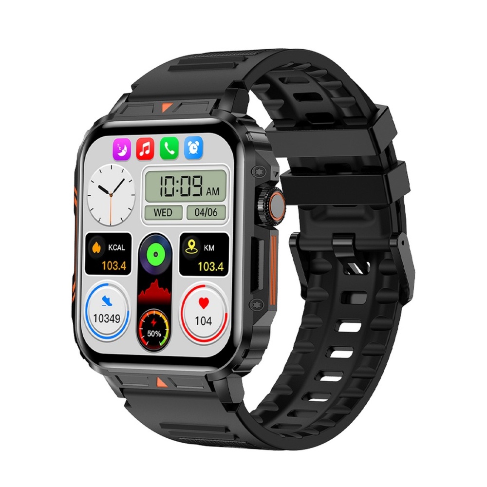 Black Smartwatch with Health Tracking and Sleek Design